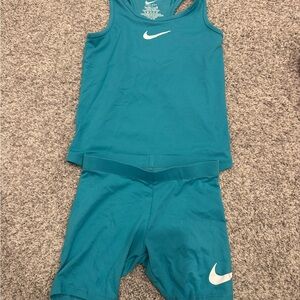 Nike girl dri fit tank top and shorts